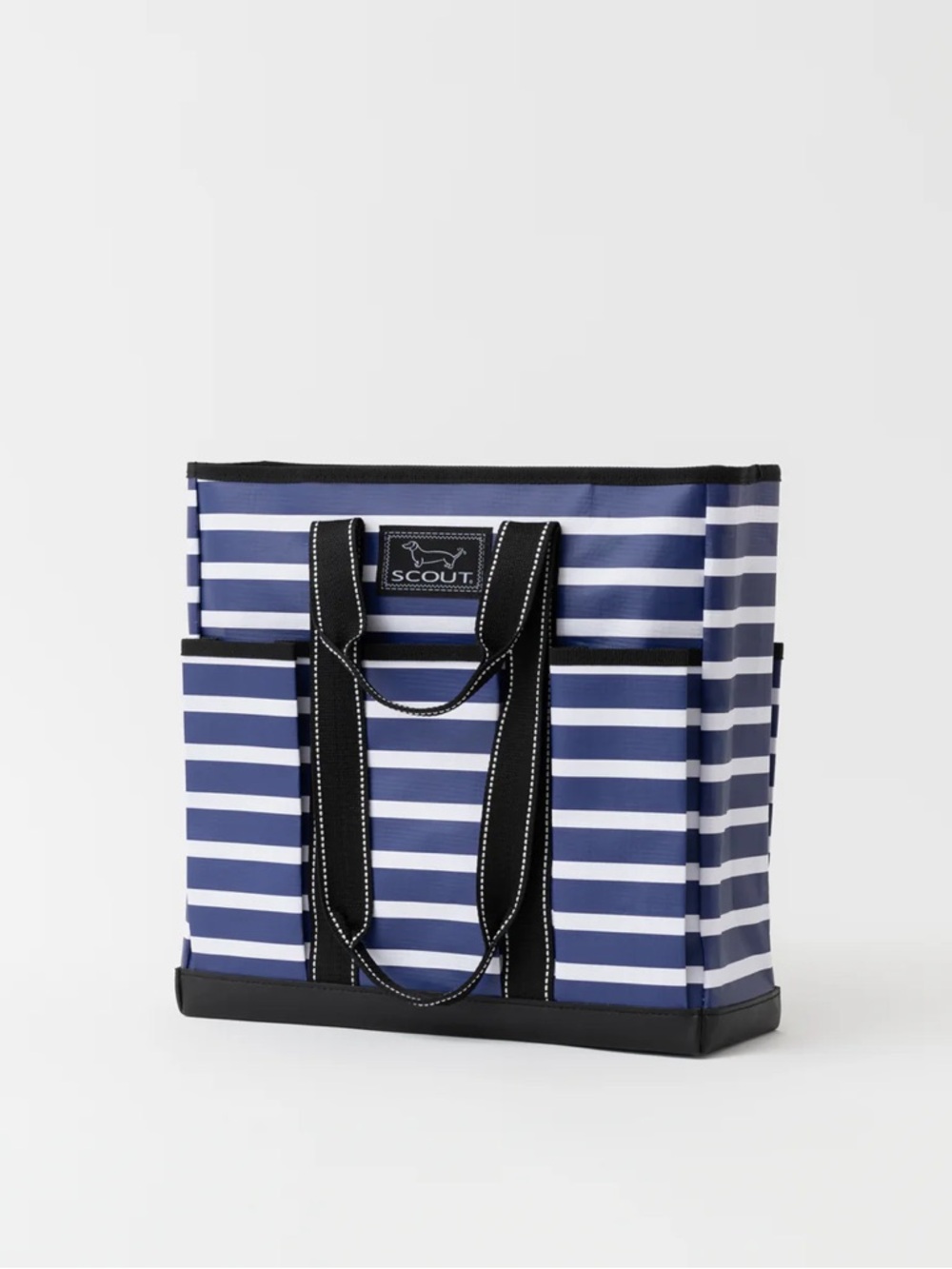 SCOUT Rocket Pocket Tote Travel Bag Striped Nantucket Navy NWT - Picture 3 of 9